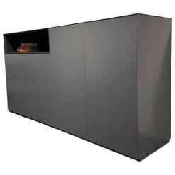 form1 Kommoden & Sideboards|Sideboard Stehend Eiche Furniert Grau Lackiert