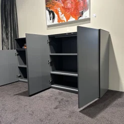 form1 Kommoden & Sideboards|Sideboard Stehend Eiche Furniert Grau Lackiert