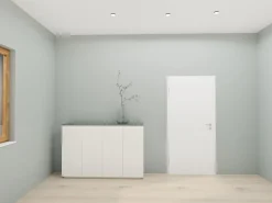 Interlübke Kommoden & Sideboards|Sideboard Tavi Lack Schneeweiß M03 Abdeckplatte Lack Laguna M80 Grau