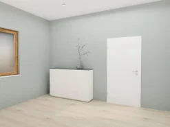 Interlübke Kommoden & Sideboards|Sideboard Tavi Lack Schneeweiß M03 Abdeckplatte Lack Laguna M80 Grau