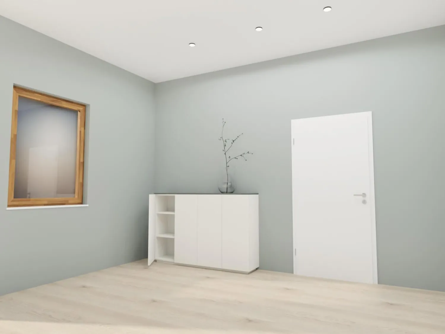 Interlübke Kommoden & Sideboards|Sideboard Tavi Lack Schneeweiß M03 Abdeckplatte Lack Laguna M80 Grau