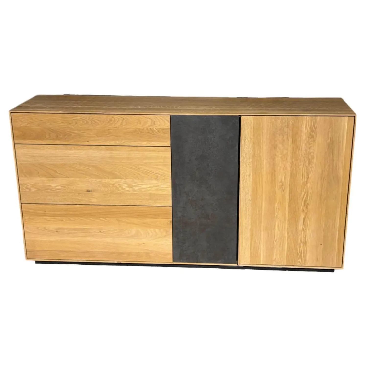 Wimmer Kommoden & Sideboards|Sideboard Terso Rustikal Asteiche Bianco Massiv Geölt Absetzung Keramik Grey Grau