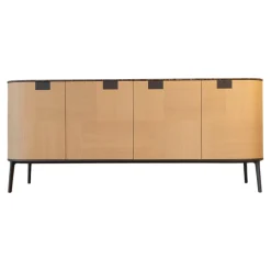 B&B Italia Kommoden & Sideboards|Sideboard Tesaurus Front Eiche Hell Innen Ahorn Frise Abdeckplatte Marmor Emperador Grau