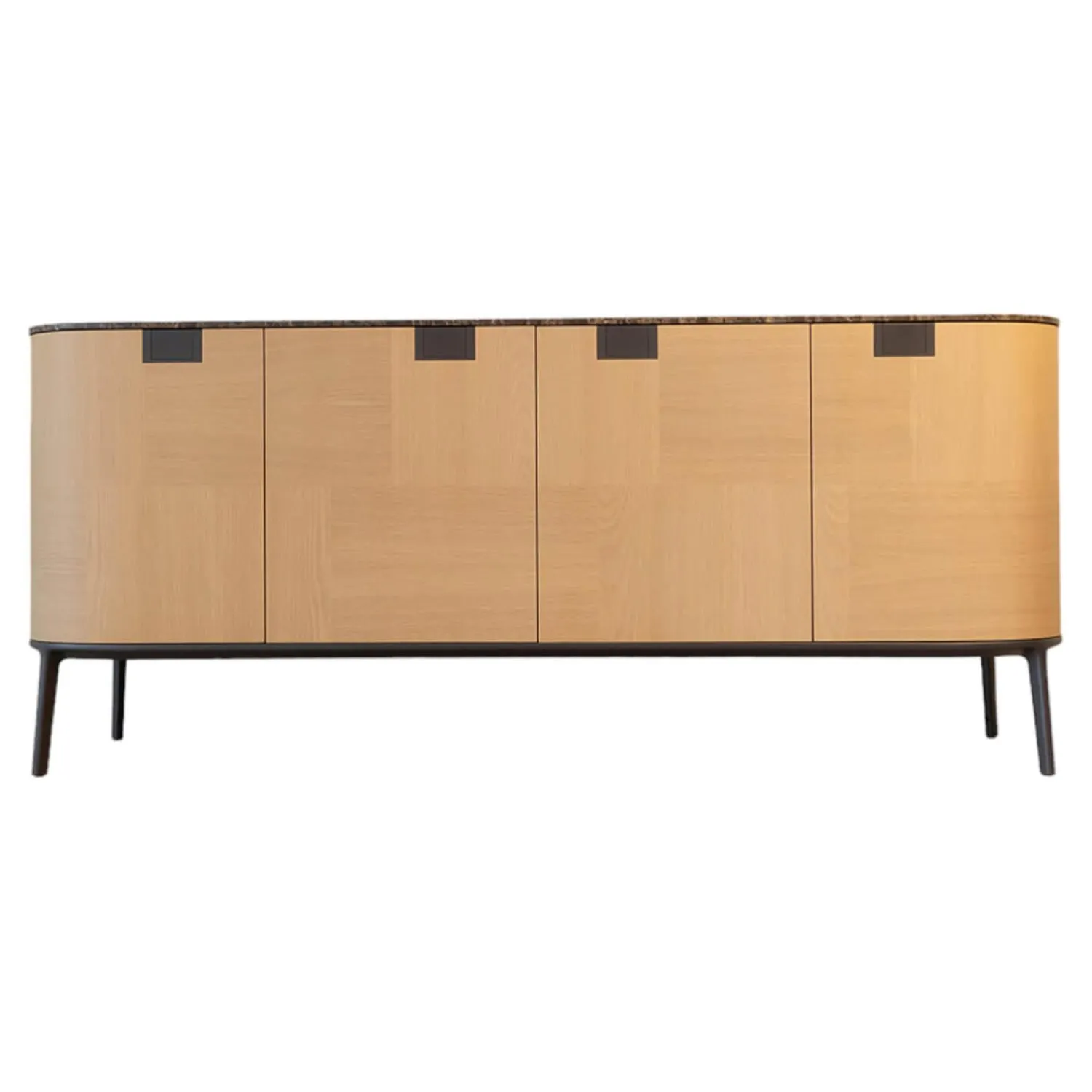 B&B Italia Kommoden & Sideboards|Sideboard Tesaurus Front Eiche Hell Innen Ahorn Frise Abdeckplatte Marmor Emperador Grau
