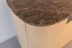 B&B Italia Kommoden & Sideboards|Sideboard Tesaurus Front Eiche Hell Innen Ahorn Frise Abdeckplatte Marmor Emperador Grau