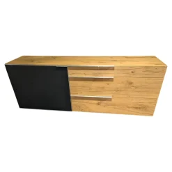 Voglauer Kommoden & Sideboards|Sideboard V Alpin AS22L A L Eiche Altholz Und Colorglas Anthrazit