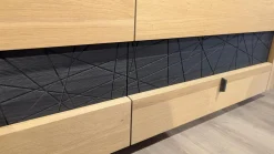 Voglauer Kommoden & Sideboards|Sideboard V-Aura Eiche Geölt Akzent Lärche Schwarz mit LED-Beleuchtung