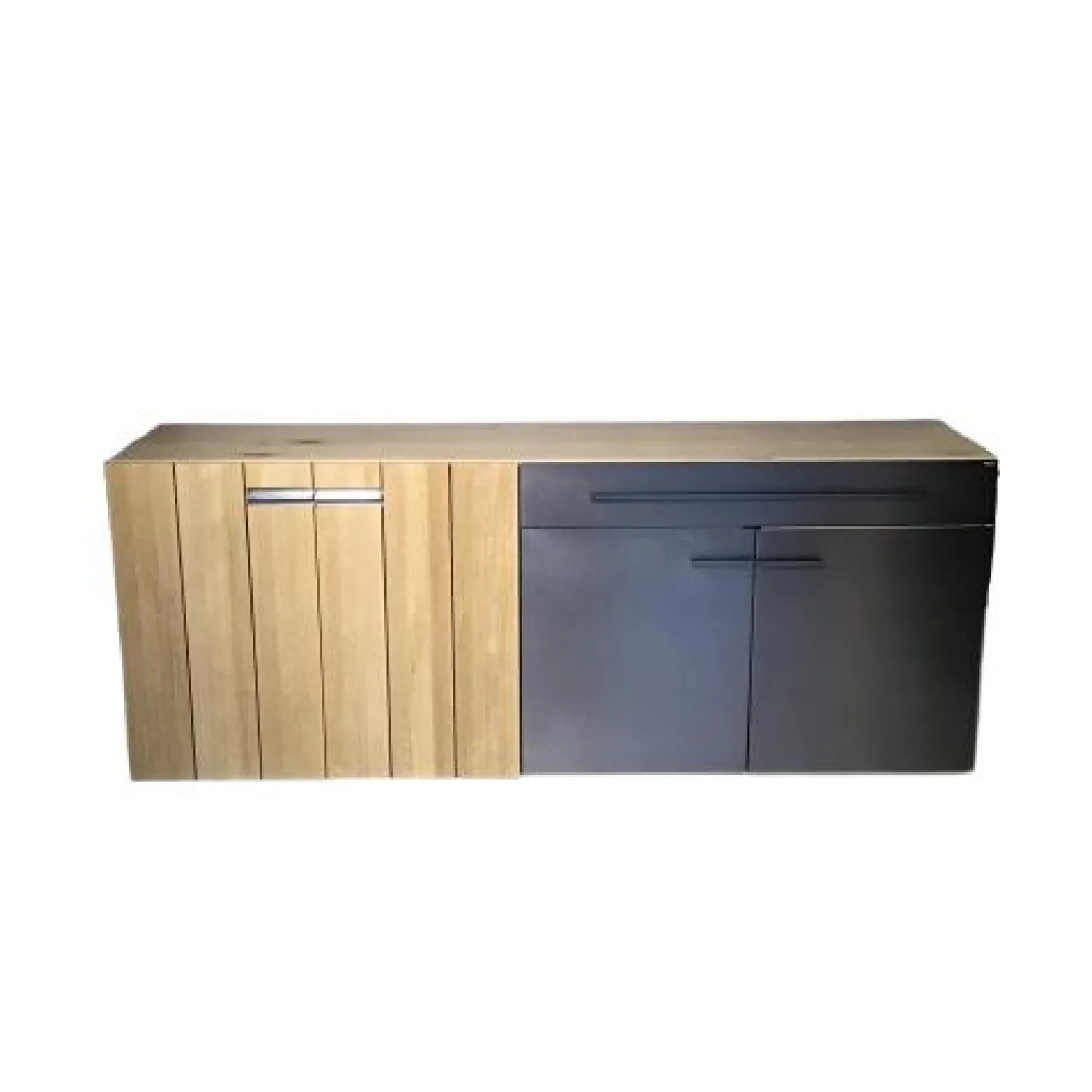 Voglauer Kommoden & Sideboards|Sideboard V-Galvino S20 Alteiche Rustiko Metallakzent Dark Galvano