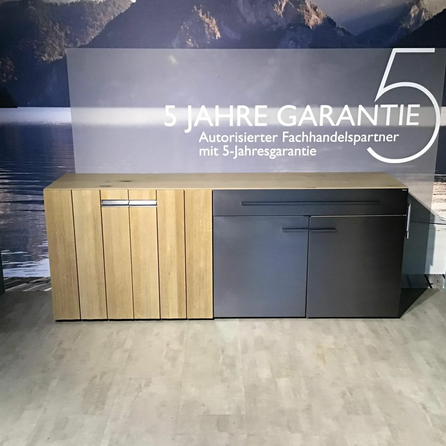 Voglauer Kommoden & Sideboards|Sideboard V-Galvino S20 Alteiche Rustiko Metallakzent Dark Galvano