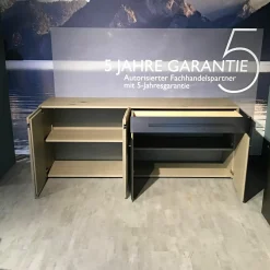 Voglauer Kommoden & Sideboards|Sideboard V-Galvino S20 Alteiche Rustiko Metallakzent Dark Galvano