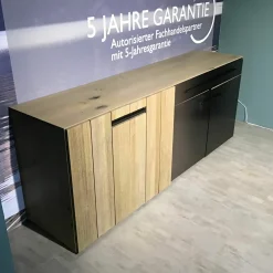 Voglauer Kommoden & Sideboards|Sideboard V-Galvino S20 Alteiche Rustiko Metallakzent Dark Galvano