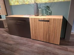 Voglauer Kommoden & Sideboards|Sideboard Vgalvino Wildeiche Rustico Schwarz Metallakzent
