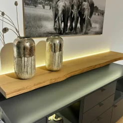 Venjakob Kommoden & Sideboards|Sideboard Vitus Lack Schiefergrau Matt Mit Aufsatzkonsole Eiche Rustico Hell Geölt