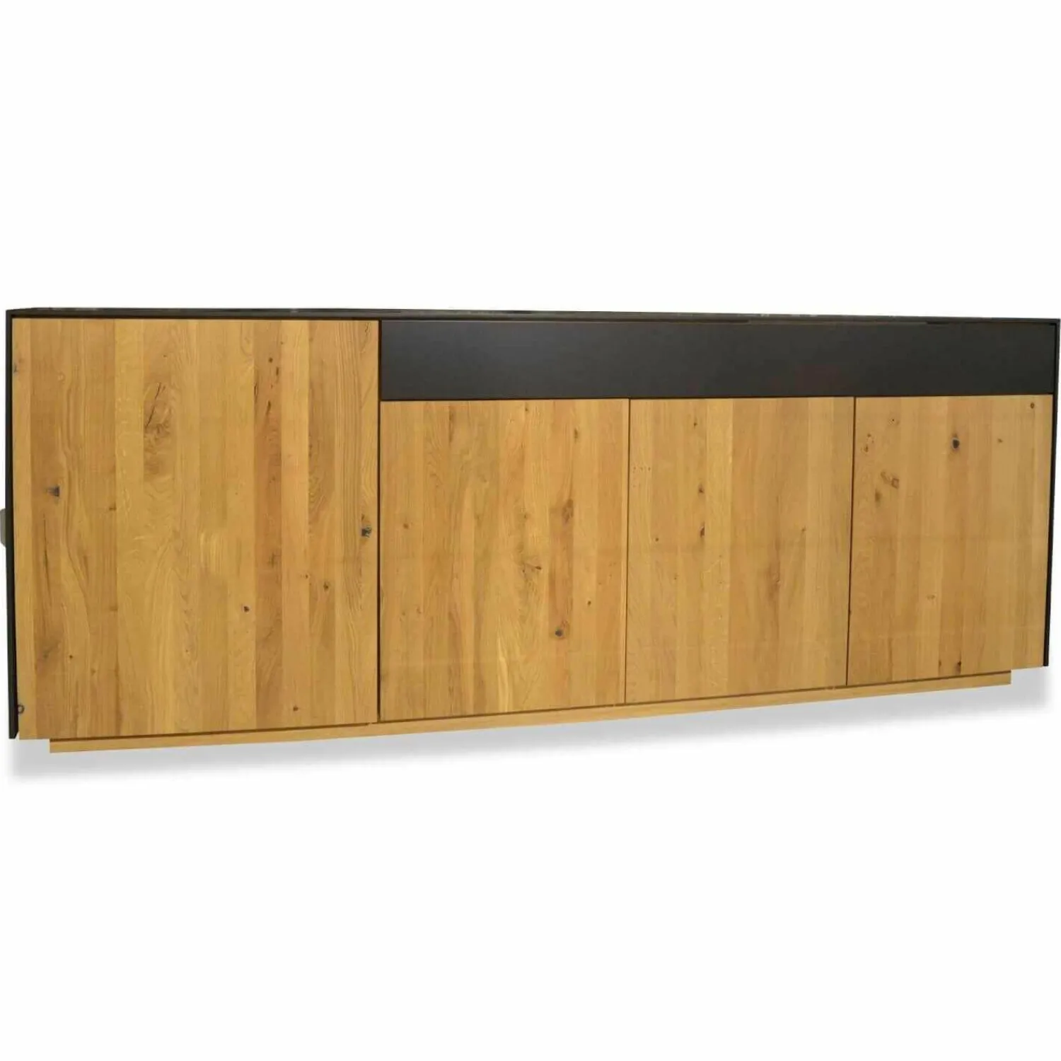 WK Wohnen Kommoden & Sideboards|Sideboard WK 456 Wildeiche Bianco Lack Braun