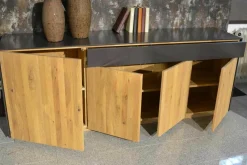 WK Wohnen Kommoden & Sideboards|Sideboard WK 456 Wildeiche Bianco Lack Braun