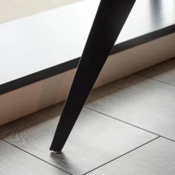 Scholtissek Bänke|Sitzbank Talio Knorrige Eiche Rustiko Geölt Inklusive Mittelfuge Harz Ausgegossen Gestell Edelstahl Schwalben Schwarz