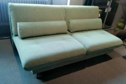 Brühl 2-Sitzer-Sofas|2,5-Sitzer Schlafsofa Quint Stoff 3221 0034 Grün Gestell Metall Verchromt