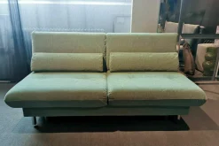 Brühl 2-Sitzer-Sofas|2,5-Sitzer Schlafsofa Quint Stoff 3221 0034 Grün Gestell Metall Verchromt