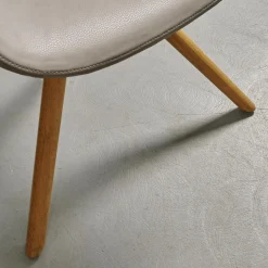 Tonon Stuhlsets|Sitzgruppe Armlehnstuhl Step Bezug Eco Kunstleder Schlamm Gestell Eiche