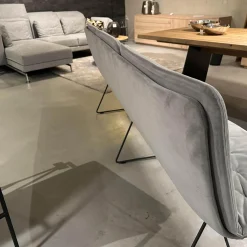 KFF Stuhlsets|Sitzgruppe Arva Stitch Stoff Seven Dolphine 180 Grau Gestell Metall Anthrazit