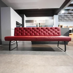 Stuhlsets|Sitzgruppe Chester Leder Bronco 10 Chianti Rot Gestell Metall Schwarz