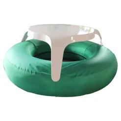 Extremis Loungemöbel|Sitzgruppe Donuts Autoreifen Grün Tisch Weiß