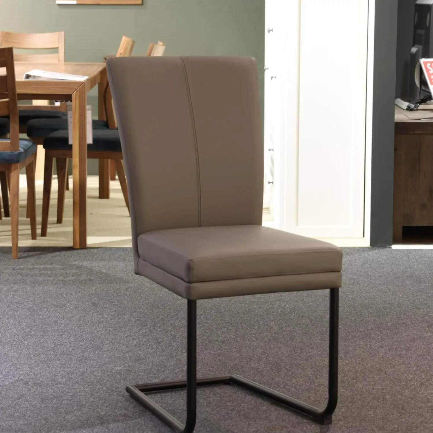 Niehoff Stuhlsets|Sitzgruppe Lavie Color Line Leder Napoli Anthrazit Und Schiefergrau Gestell Eisen Schwarz Ohne Tisch