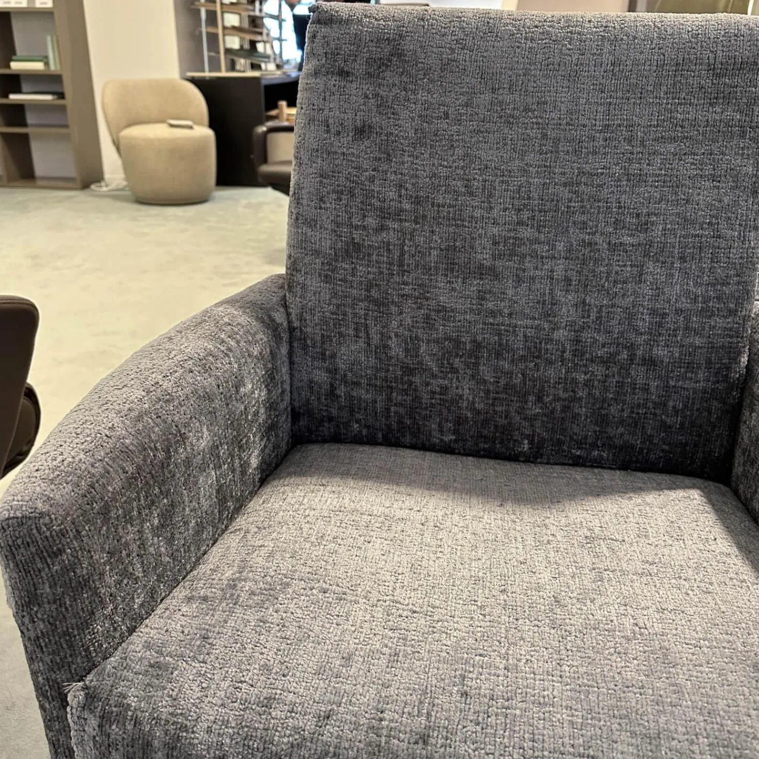 WK Wohnen Stuhlsets|Sitzgruppe Stoff Jab 2 211094 Grau Füße Schwarz