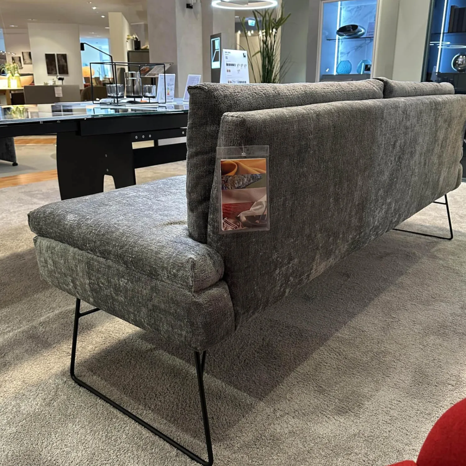 WK Wohnen Stuhlsets|Sitzgruppe Stoff Jab 2 211094 Grau Füße Schwarz