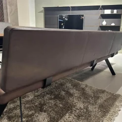 Girsberger Essgruppen|Sitzgruppe Stuhl Marel Und Bank Carim Leder Vitoria Ebony 2122 Dunkelbraun Braun Gestell Aluminium Schwarz