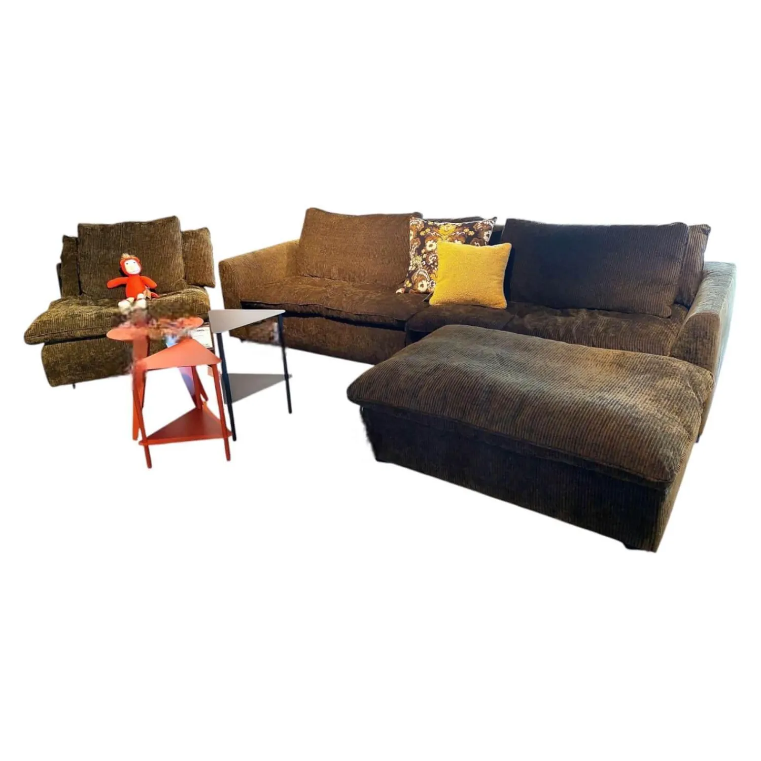 Raum.Freunde Ecksofas|Sitzgruppe Ulf Stoff Diamond Moss 1125 Grün Kunststoffgleiter Schwarz