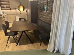 Anrei Essgruppen|Sitzgruppe Vivo Leder Nubuk Schwarz Gestell Matt Schwarz Ohne Tisch