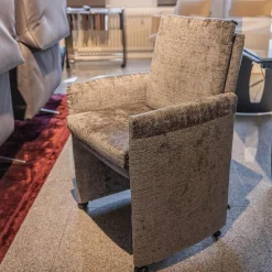 WK Wohnen Stuhlsets|Sitzgruppe WK 790 Bezug Stoff B3094 Basalt Grau Gestell Metall Schwarz