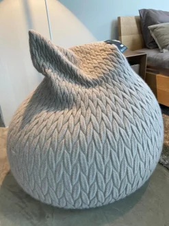 Casalis Hocker & Sitzsäcke|Sitzsack Slumber Large Mohairwolle Greige Grau Beige