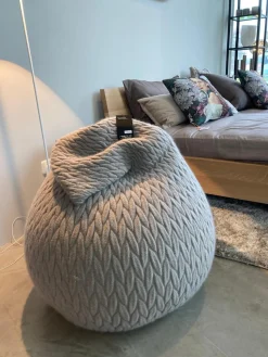 Casalis Hocker & Sitzsäcke|Sitzsack Slumber Large Mohairwolle Greige Grau Beige