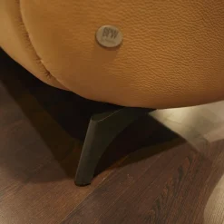 himolla 2-Sitzer-Sofas|Sofa 4170 Echtleder 35 Mariposa Skin Metallfuß 63 Anthrazit mit Kopfteilverstellung