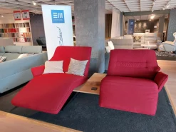 himolla 2-Sitzer-Sofas|Sofa 4905 Lounger Bezug Stoff Q2 Fashio Cabren Metallkufe Anthrazit Abschlussrecamiere Links Drehbar