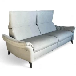 himolla 2-Sitzer-Sofas|Sofa 1178 Spektra Echtleder Leonessa Azur Blau Grau Füße Metall Anthrazit Mit Elektrischer Wallfree Funktion