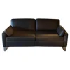 Brühl 2-Sitzer-Sofas|Sofa Alba 55 70 Leder Unit 5423 10 Schwarz Metallkufe Verchromt Glänzend Inkl Sitztiefenverstellung