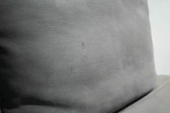 Brühl 2-Sitzer-Sofas|Sofa Alba Leder Taron 20 Grau Braun Gestell Schwarz Pulverbeschichtet Inklusive Kissen