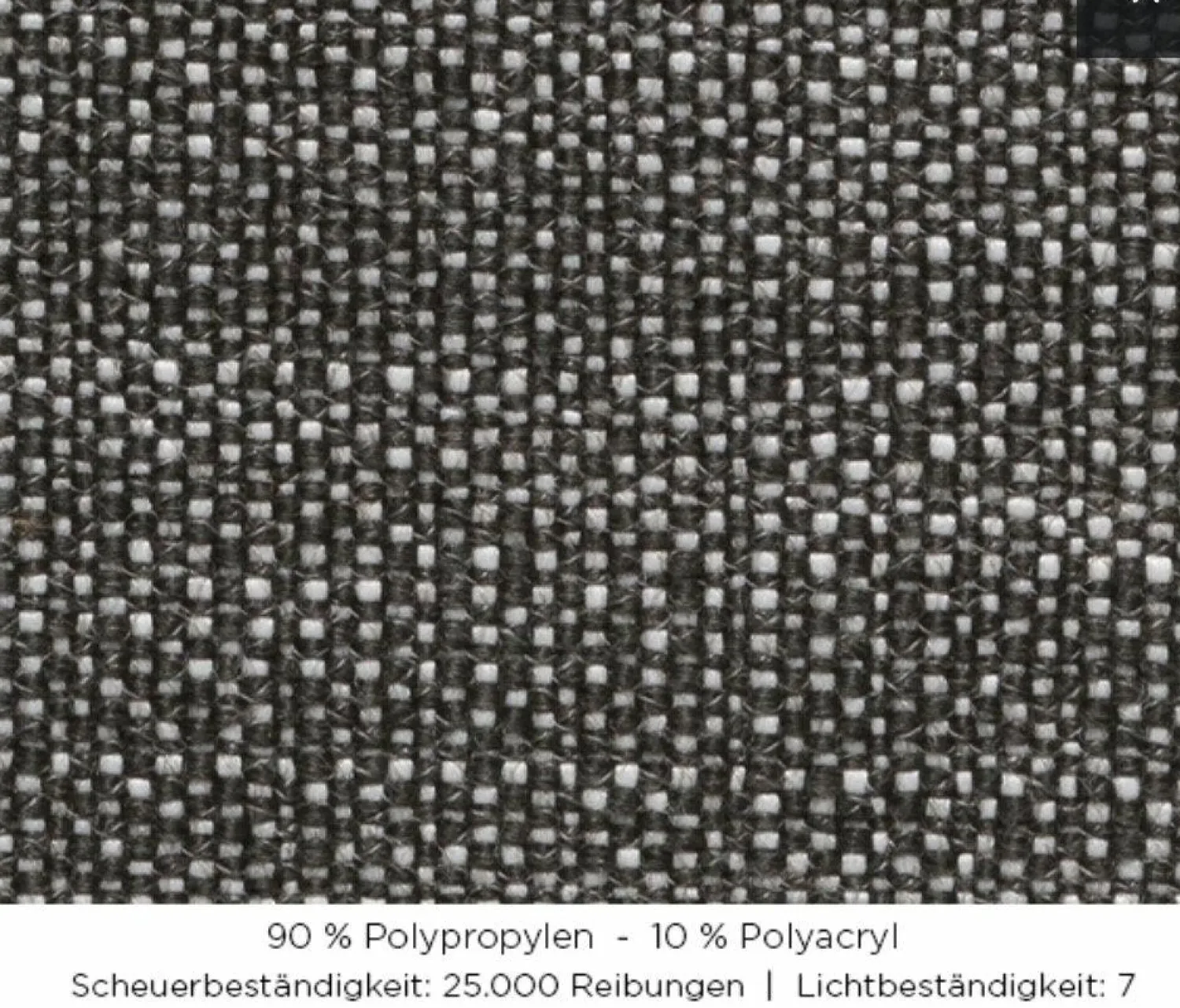 Flexform 3-Sitzer-Sofas|Sofa Atlante Outdoor Stoff Bambú A6 Grau Schwarz Gestell Brüniert