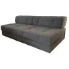 Wittmann Schlafsofas|Sofa Atrium Stoff Spellbound Silver Mist 093 Grau Füße Schwarz Mit Schlaffunktion