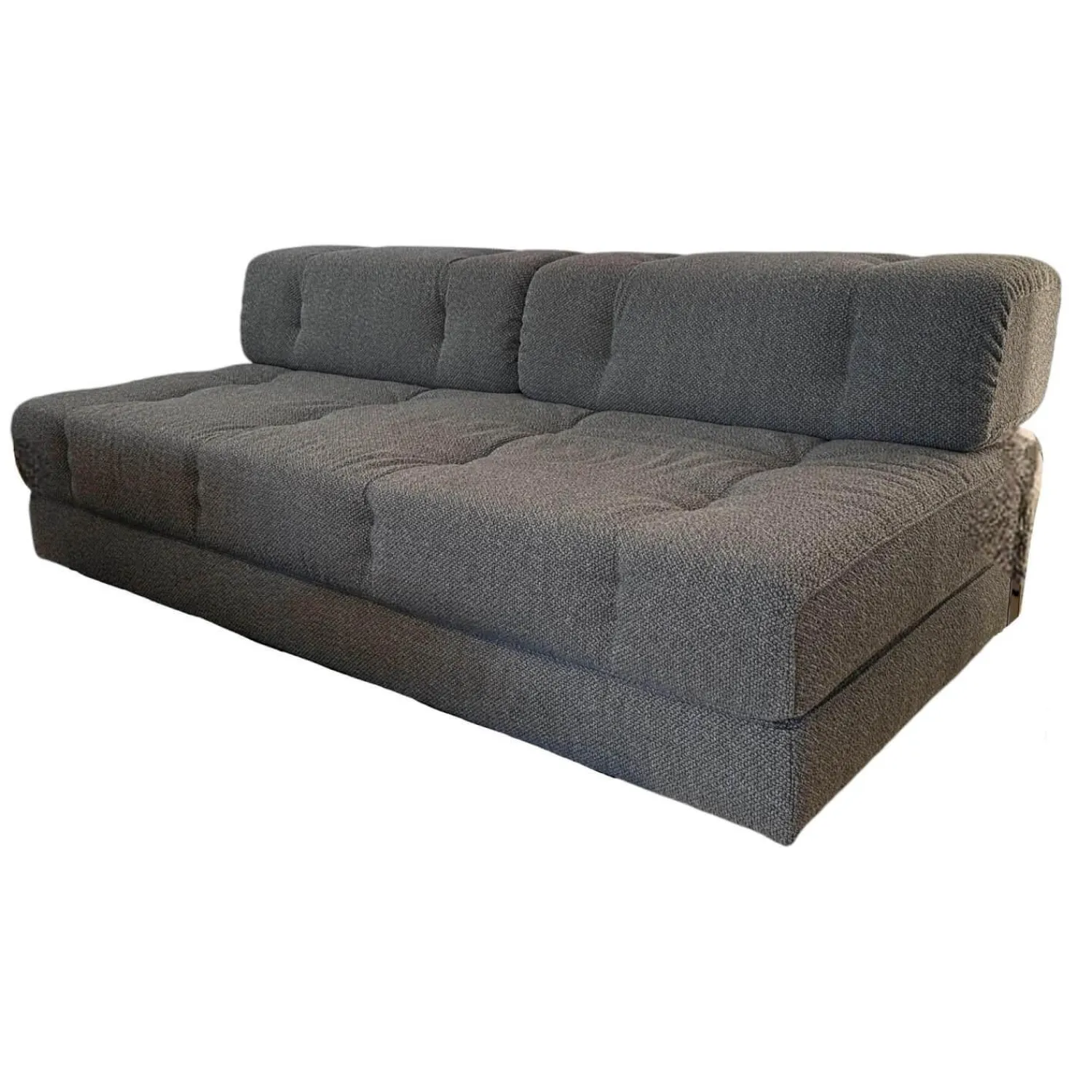 Wittmann Schlafsofas|Sofa Atrium Stoff Spellbound Silver Mist 093 Grau Füße Schwarz Mit Schlaffunktion