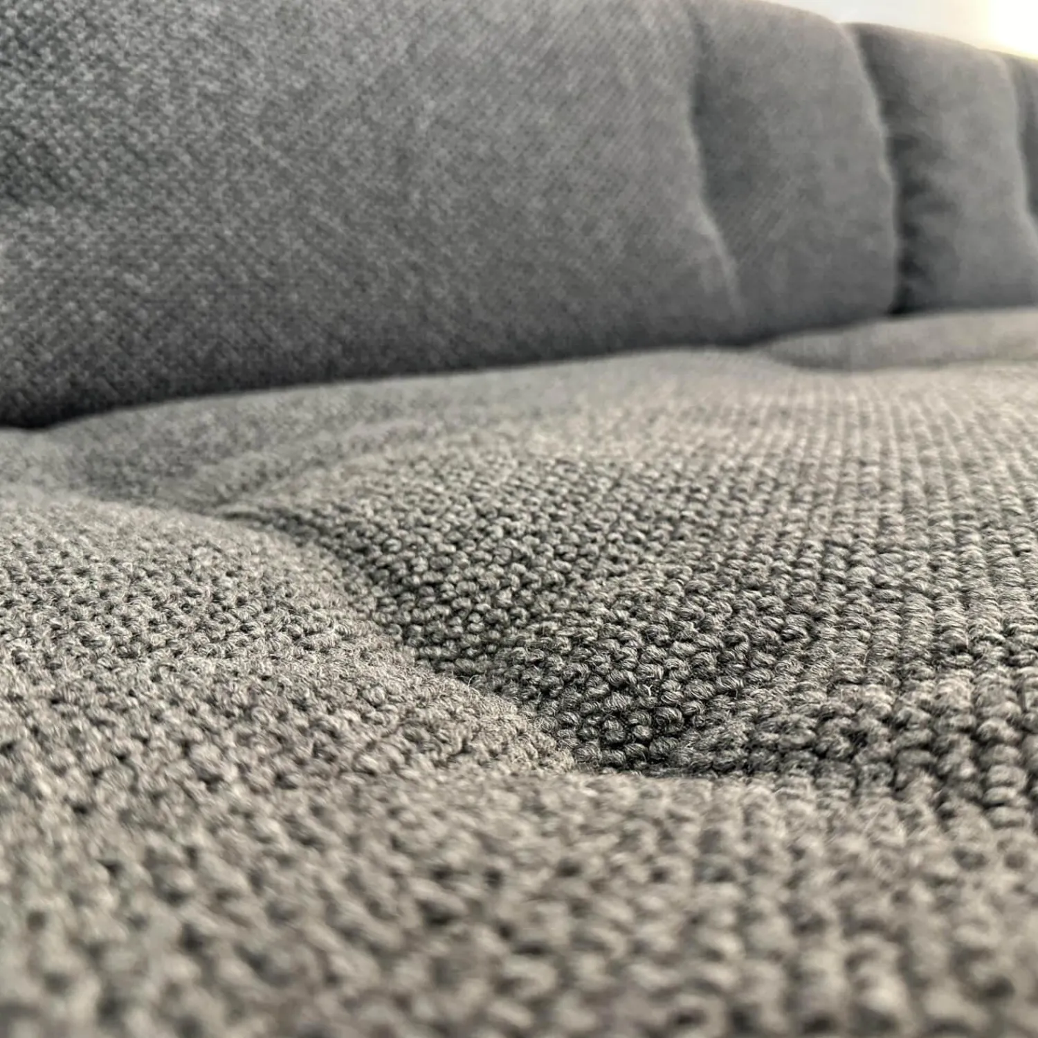 Wittmann Schlafsofas|Sofa Atrium Stoff Spellbound Silver Mist 093 Grau Füße Schwarz Mit Schlaffunktion