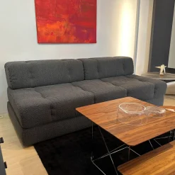 Wittmann Schlafsofas|Sofa Atrium Stoff Spellbound Silver Mist 093 Grau Füße Schwarz Mit Schlaffunktion