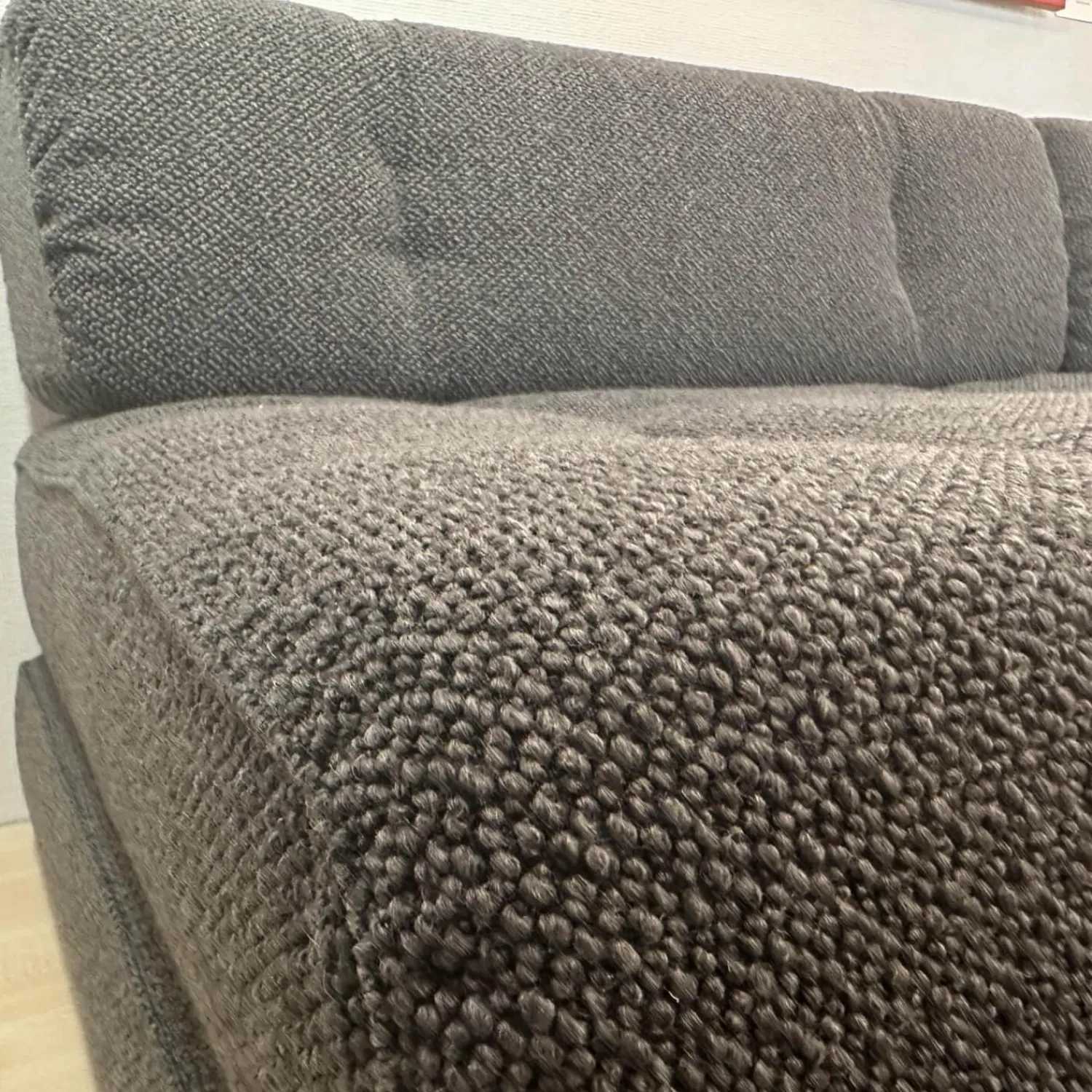 Wittmann Schlafsofas|Sofa Atrium Stoff Spellbound Silver Mist 093 Grau Füße Schwarz Mit Schlaffunktion