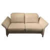 Erpo 2-Sitzer-Sofas|Sofa Avantgarde 965 Bezug Leder 43 210 Pearl Beige Kufe Hochglanz Verchromt