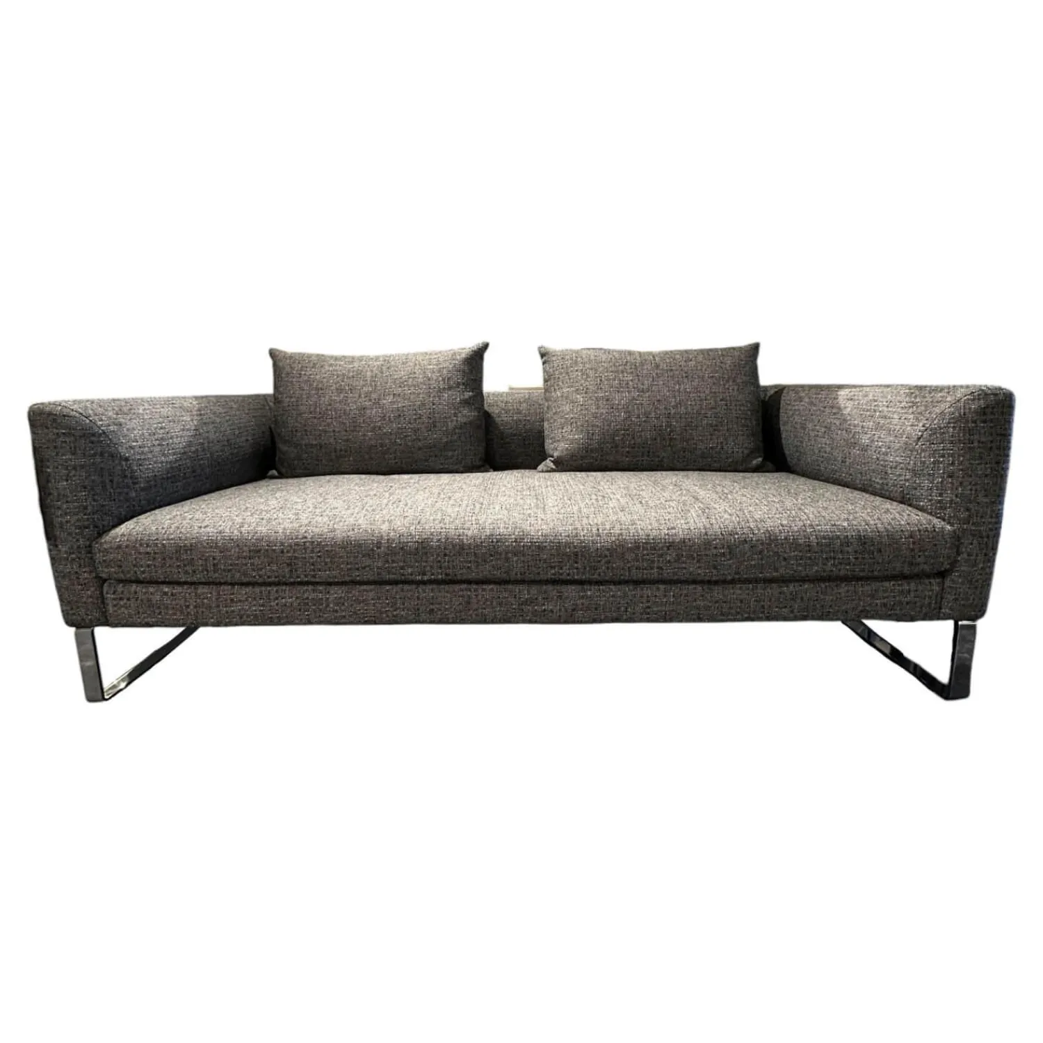 Candy 2-Sitzer-Sofas|Sofa Avola Stoff Prime Anthrazit Grau Gestell In Chromkufe