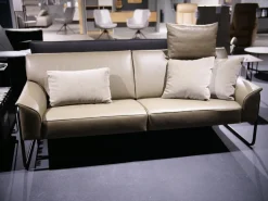 Jori 2-Sitzer-Sofas|Sofa Bellino Leder Lipano Oliv Grün Gestell Metall Mit Kissen Und Kopfstütze