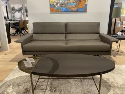 Durlet 2-Sitzer-Sofas|Sofa Brooklyn Leder PG500 Chamo Lava Grau